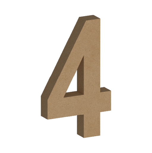 Letra Decorativa de MDF 60cm de Alto | Varios Grosores | Ideal para Eventos, Fachadas y Decoración Interior