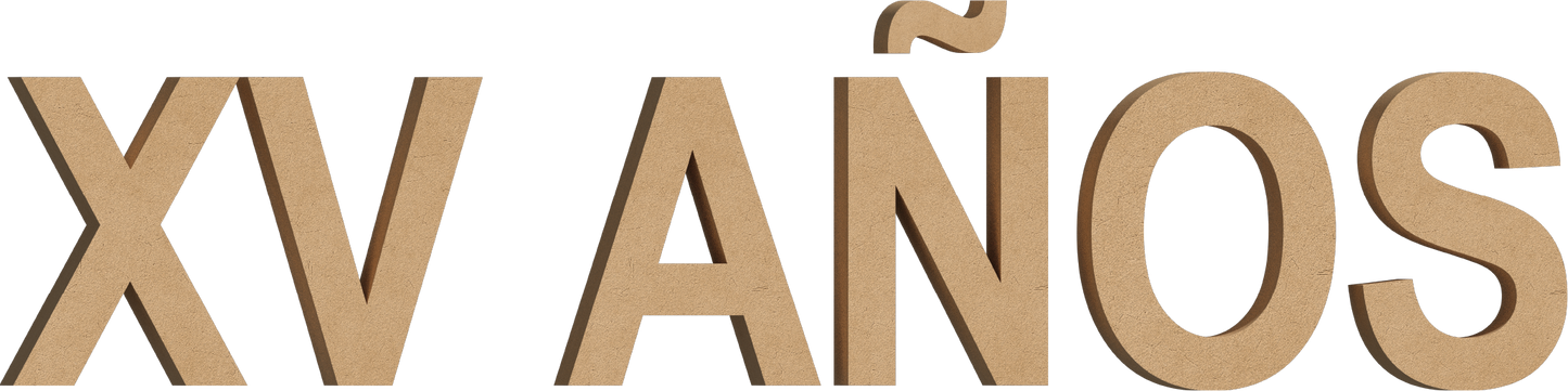 Letra Decorativa de MDF 60cm de Alto | Varios Grosores | Ideal para Eventos, Fachadas y Decoración Interior