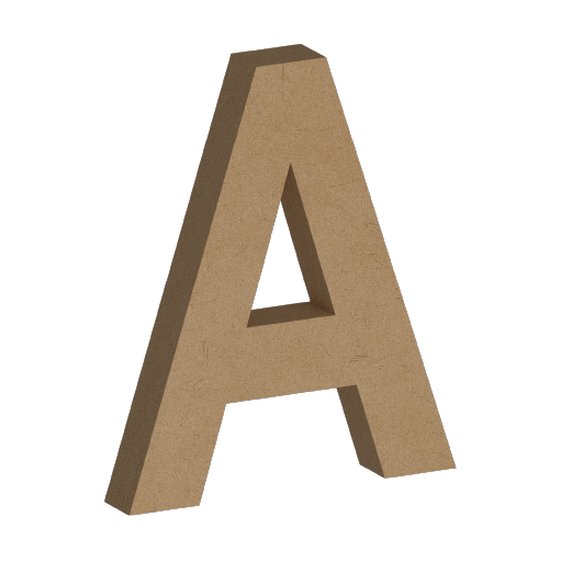 Letra Decorativa de MDF 60cm de Alto | Varios Grosores | Ideal para Eventos, Fachadas y Decoración Interior