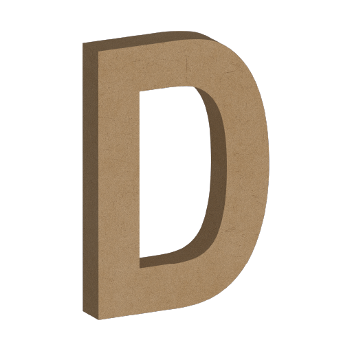 Letra Decorativa de MDF 60cm de Alto | Varios Grosores | Ideal para Eventos, Fachadas y Decoración Interior