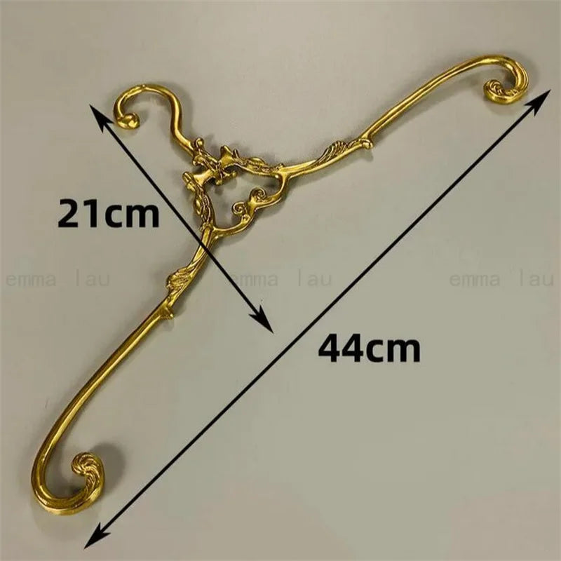 Percha de ropa Retro de latón sólido, perchas de armario de alta resistencia, decoración y colgador de abrigos de metal