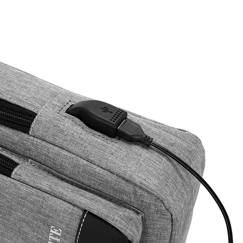 Bolso de Pecho Casual Oxford para Hombre con Puerto de Carga USB - Bandolera Outdoor, Bolso Cruzado y Bandolera para Hombres