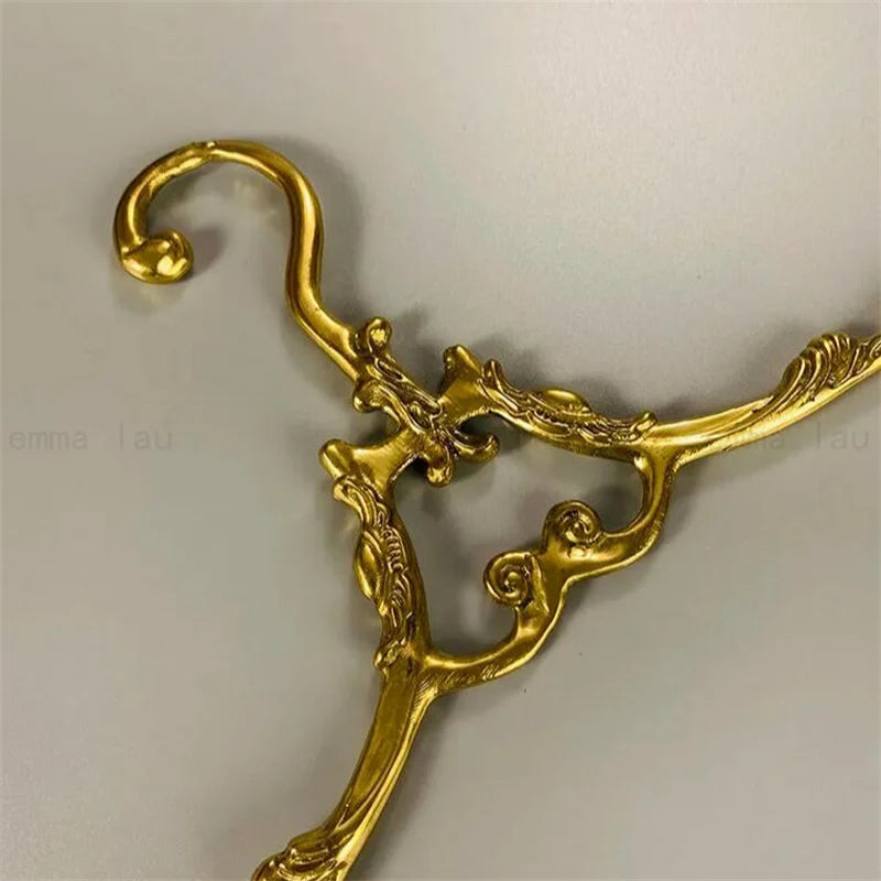 Percha de ropa Retro de latón sólido, perchas de armario de alta resistencia, decoración y colgador de abrigos de metal