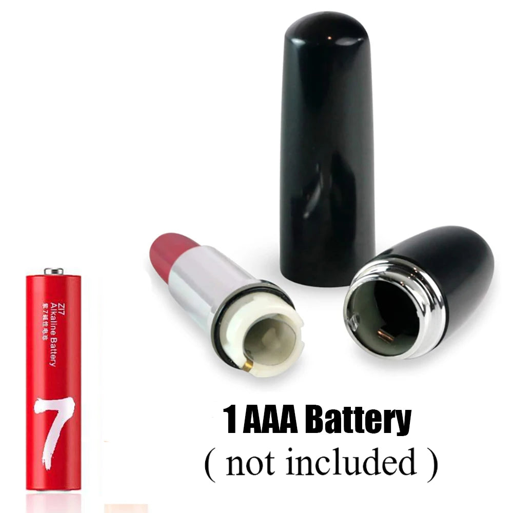 Mini Vibrador Lipstick con Velocidades Ajustables, Estimulador de Clítoris, Masaje Erótico para Mujeres, Juguete Sexual Adulto