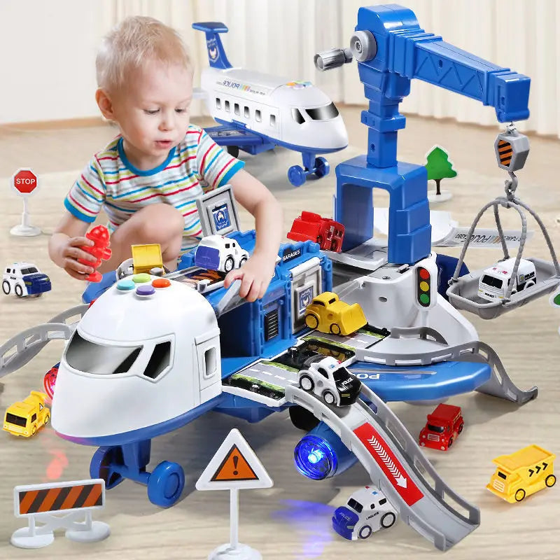Avión de Simulación Inercial con Música – Juguete de Aeronave de Gran Tamaño para Niños | Avión de Pasajeros para Regalo Infantil