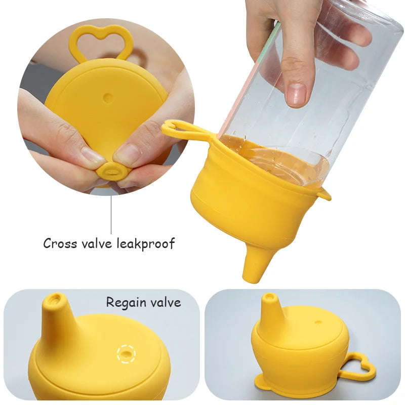Taza Antiderrames para Bebé | Taza Sippy de Silicona para Niños y Niñas | Válvula de Seguridad, Ideal para Viajes