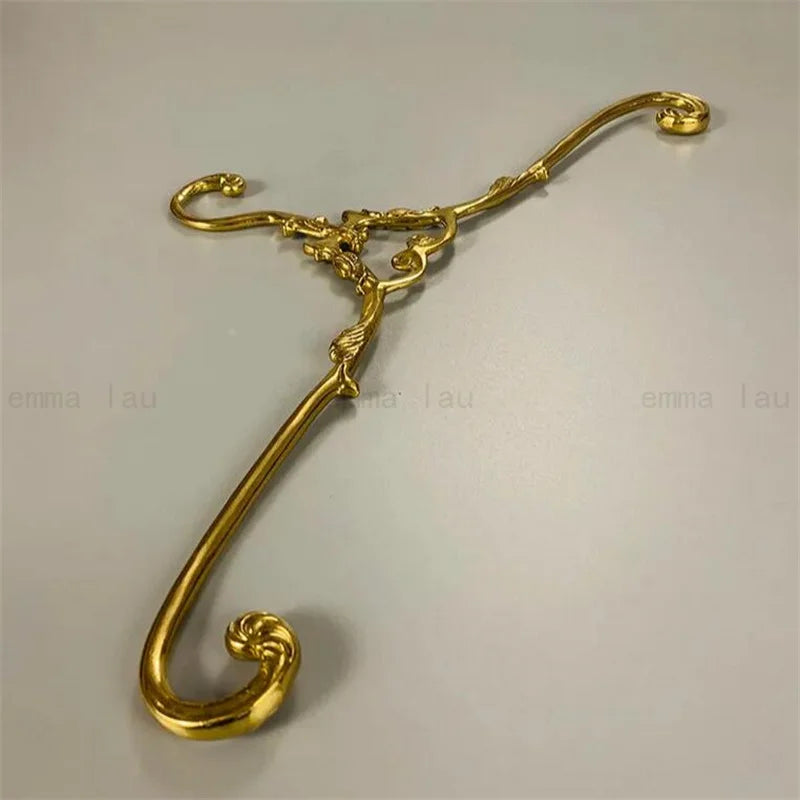 Percha de ropa Retro de latón sólido, perchas de armario de alta resistencia, decoración y colgador de abrigos de metal
