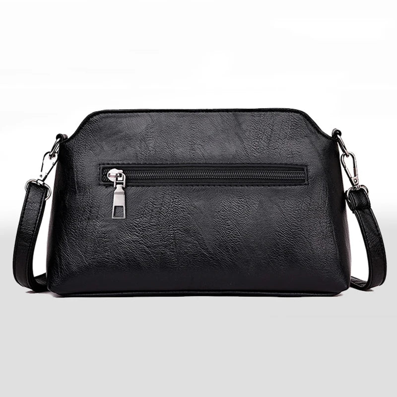 Nuevos Bolsos Casuales para Mamá: Bolso Bandolera de Piel Sintética, Negro, Compacto y Elegante