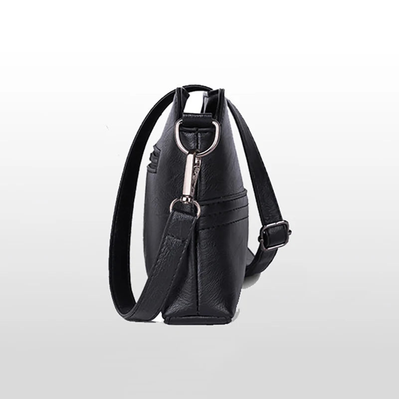 Nuevos Bolsos Casuales para Mamá: Bolso Bandolera de Piel Sintética, Negro, Compacto y Elegante