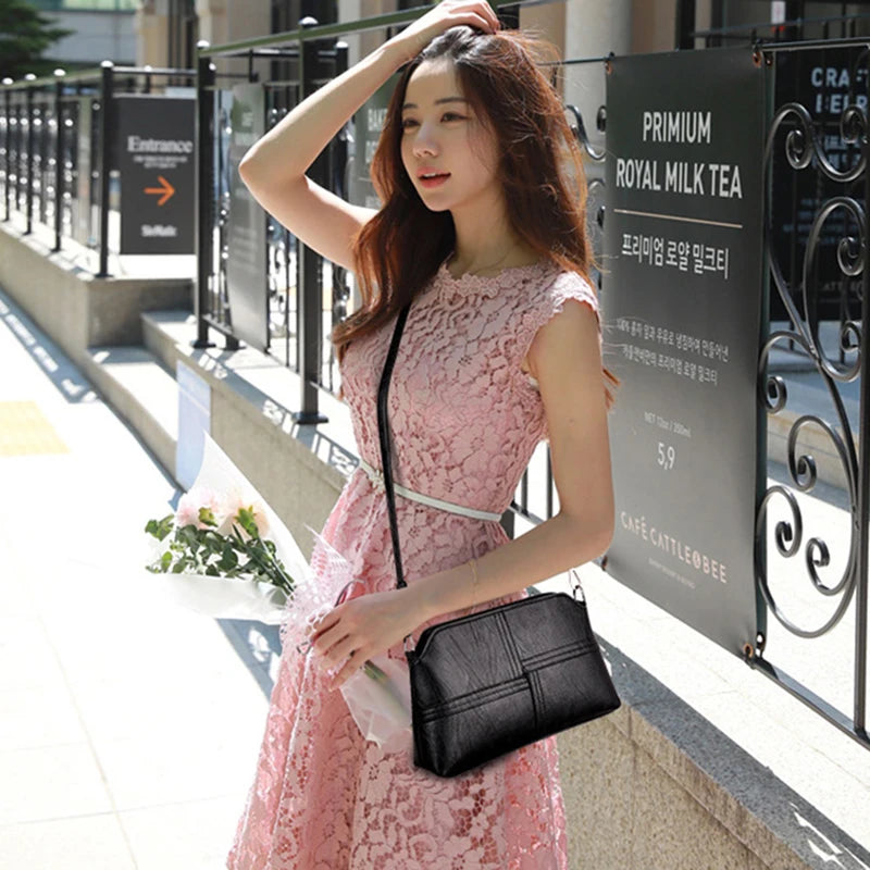 Nuevos Bolsos Casuales para Mamá: Bolso Bandolera de Piel Sintética, Negro, Compacto y Elegante
