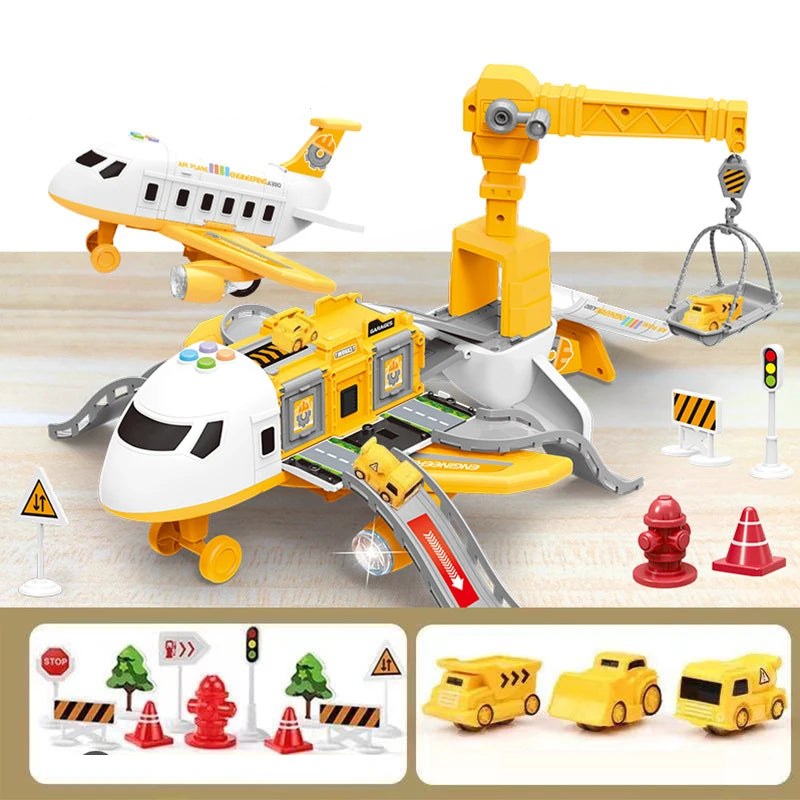 Avión de Simulación Inercial con Música – Juguete de Aeronave de Gran Tamaño para Niños | Avión de Pasajeros para Regalo Infantil