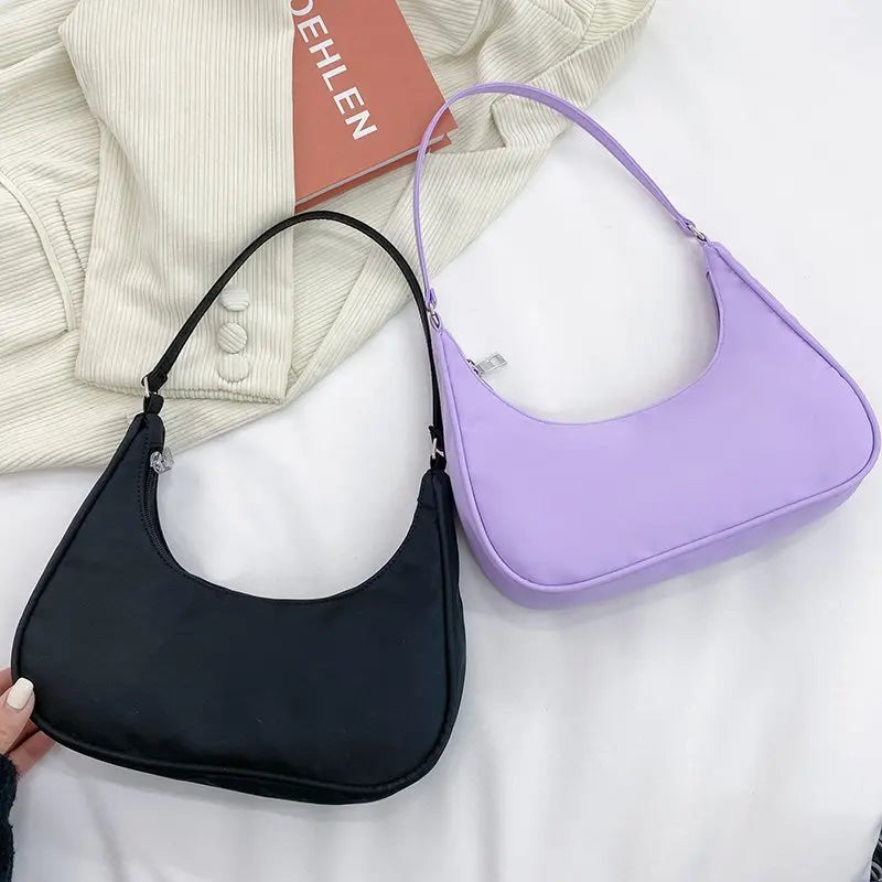 Bolso pequeño de nailon para mujer, bolsa de hombro, Simple, para verano