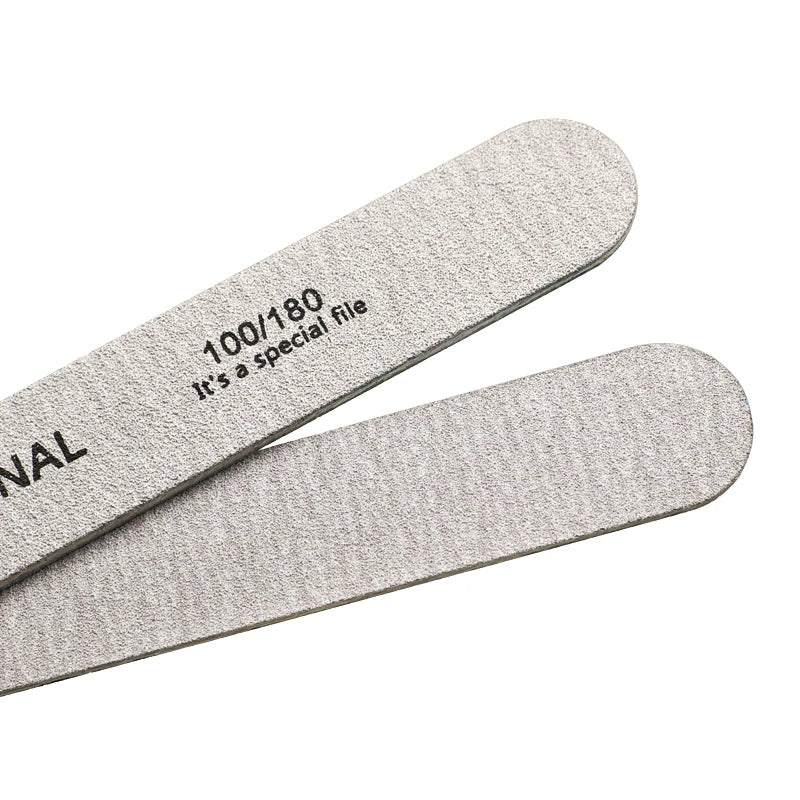 100 Piezas de Lima de Uñas de Madera 100/180 - Bloques de Pulido para Pedicura y Manicura, Archivos de Uñas para Gel UV y Tips Artificiales