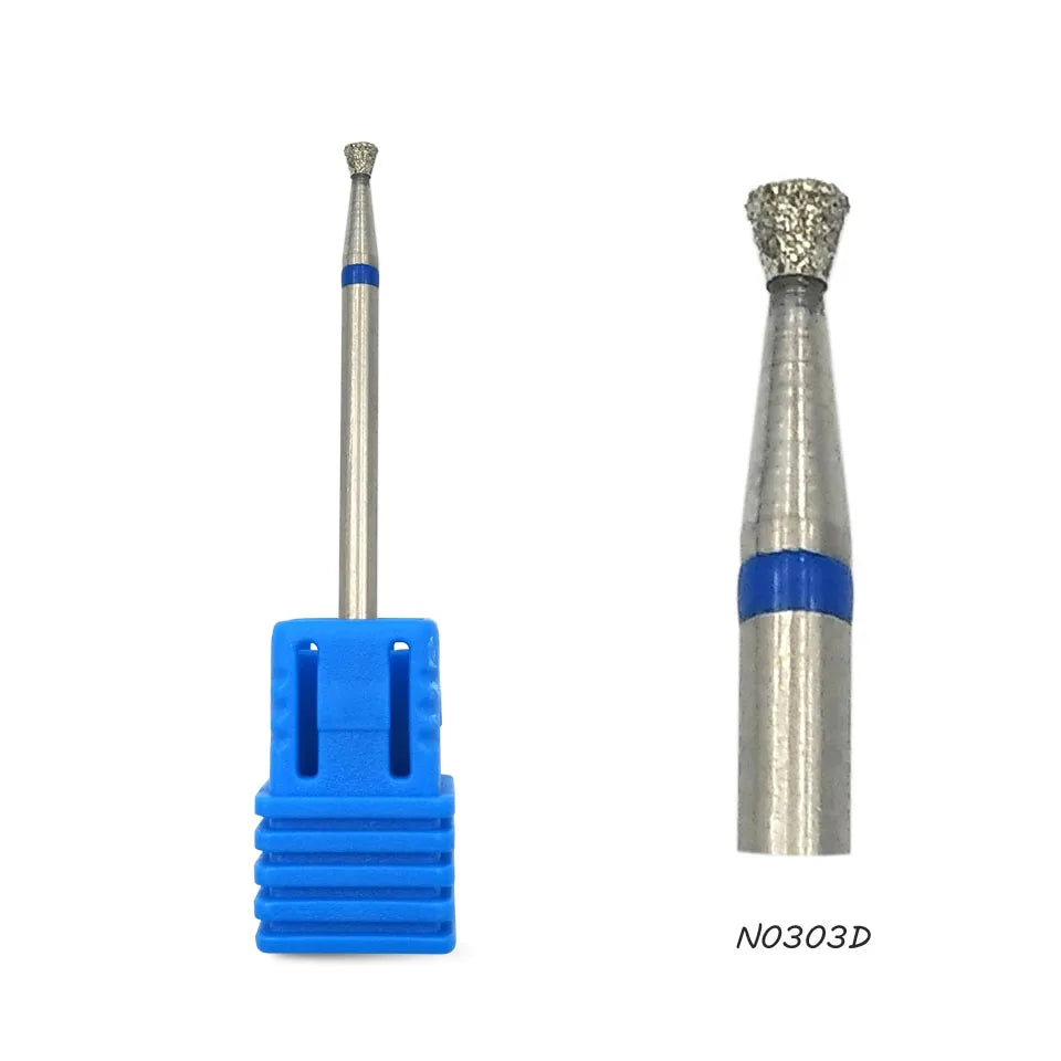 Juego de 25 Brocas de Diamante para Torno de Uñas HYTOOS 3/32" - Fresas Rotativas para Cutículas de Manicura, Accesorios de Torno para Uñas, Herramientas de Arte para Uñas