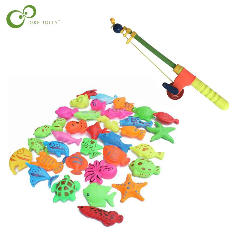 Juego de Pesca Magnética para Niños, Juguete de Agua con Caña de Pescar y Peces de Colores, Ideal para Baño y Piscina