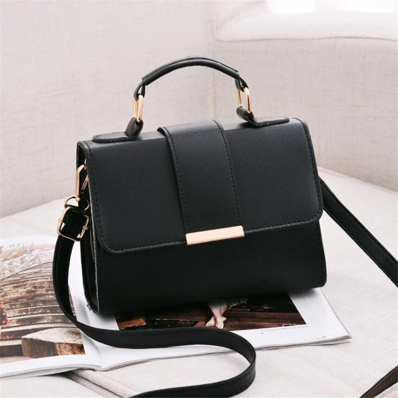Bolso Retro para Mujer, Bandolera de Mensajero, Alta Calidad en Cuero PU, Nuevo Modelo con Solapa