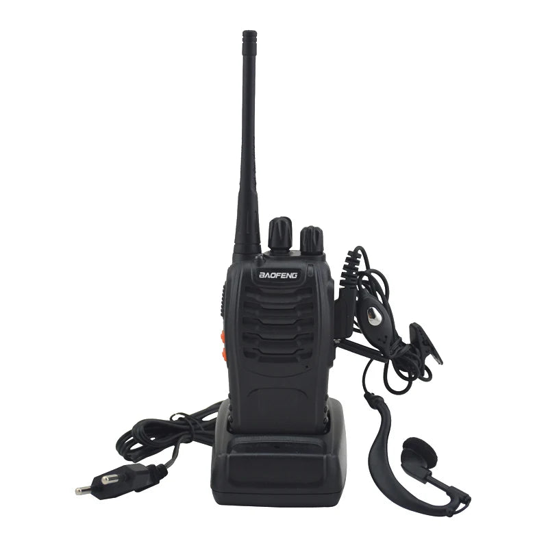 2 Piezas BAOFENG BF-888S Walkie Talkie UHF 400-470MHz Radio Bidireccional con Auricular - 16 Canales Portátiles