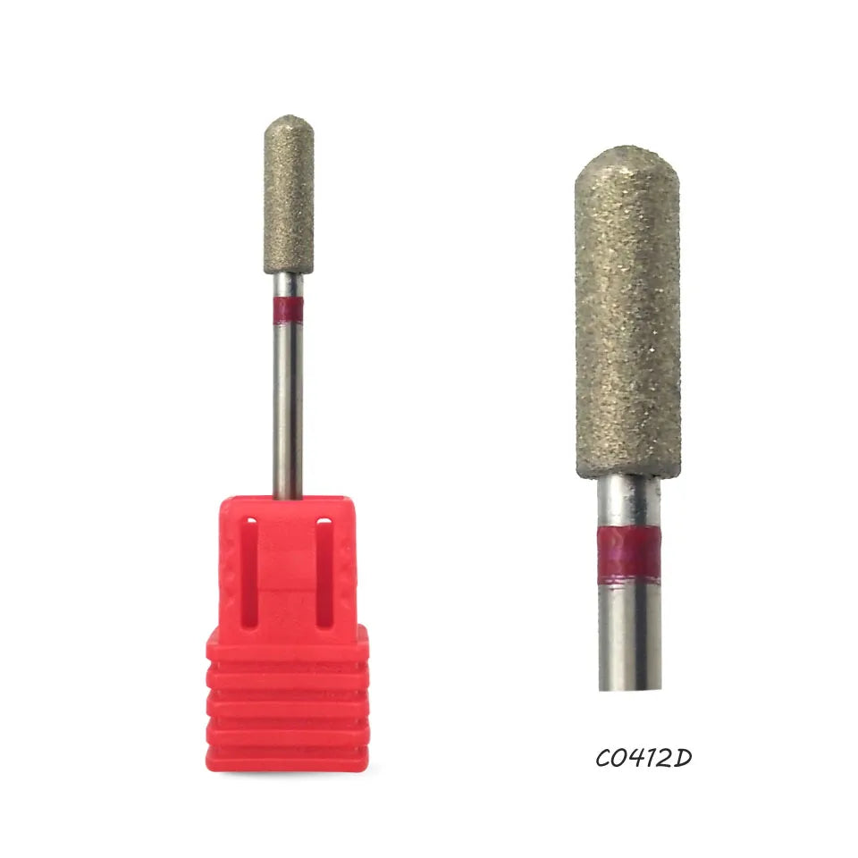 Juego de 25 Brocas de Diamante para Torno de Uñas HYTOOS 3/32" - Fresas Rotativas para Cutículas de Manicura, Accesorios de Torno para Uñas, Herramientas de Arte para Uñas