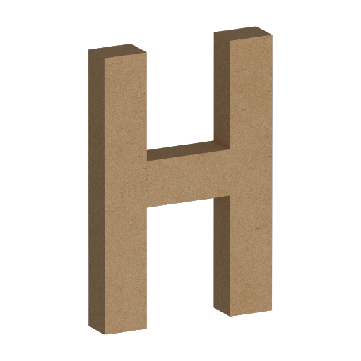 Letra Decorativa de MDF 60cm de Alto | Varios Grosores | Ideal para Eventos, Fachadas y Decoración Interior