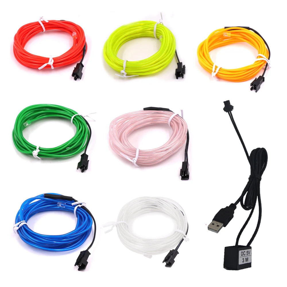 Cinta hilo de Luz Neon LED Flexible USB