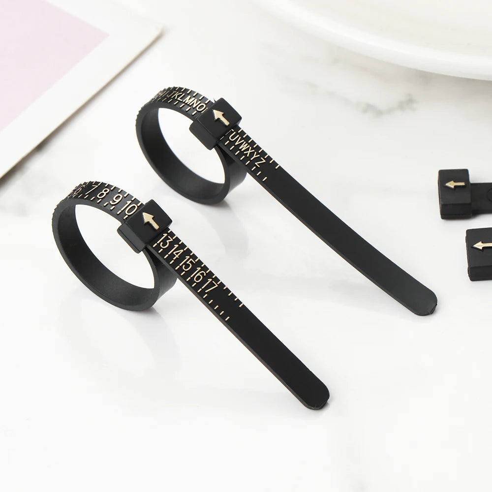 Medidor de Anillos UK/US Oficial: Herramienta de Accesorios para Joyería con Dimensiones Británicas/Americanas para Hombres y Mujeres