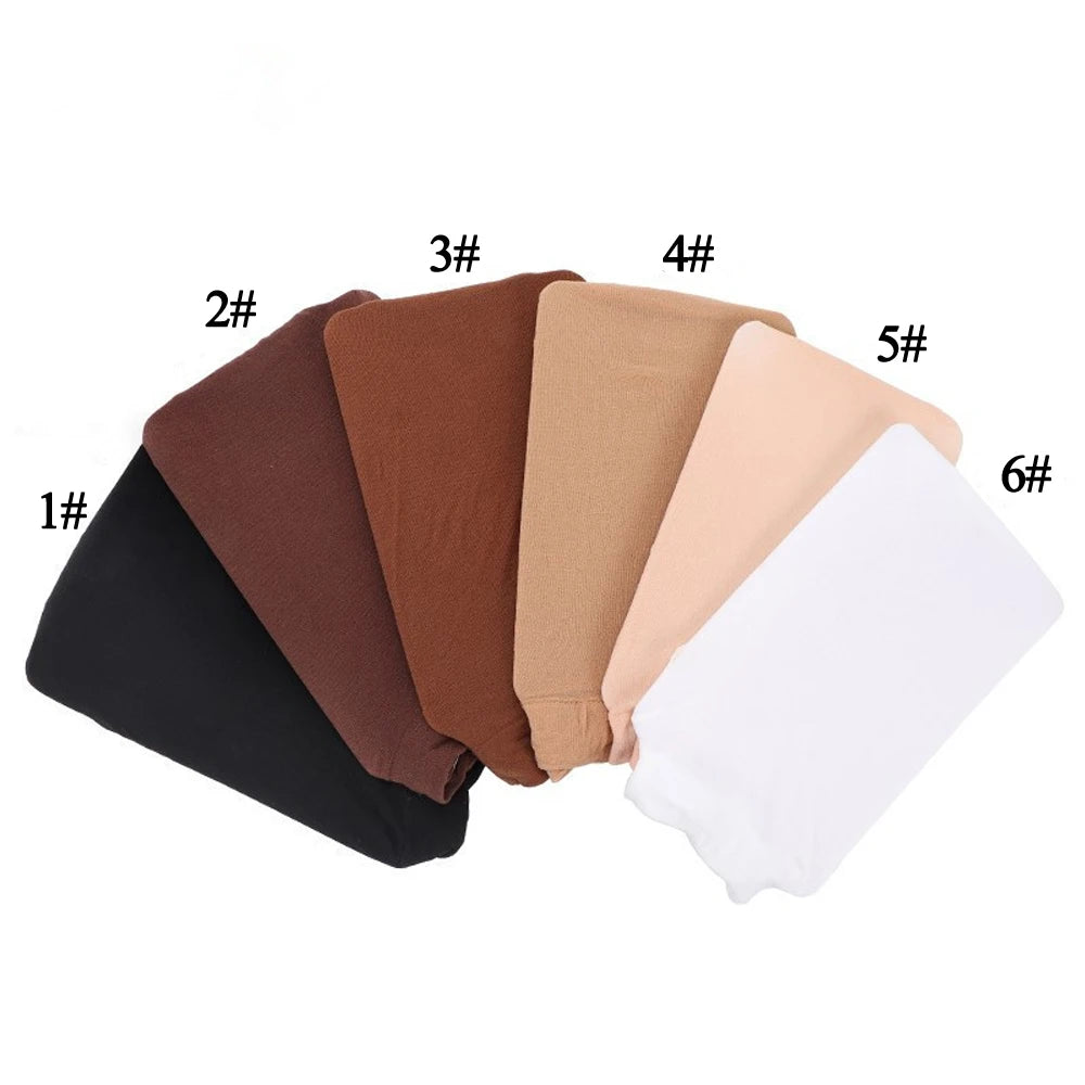 Gorro de malla para peluca, malla elástica para el pelo, color Beige, sin pegamento, fácil de usar y lavar