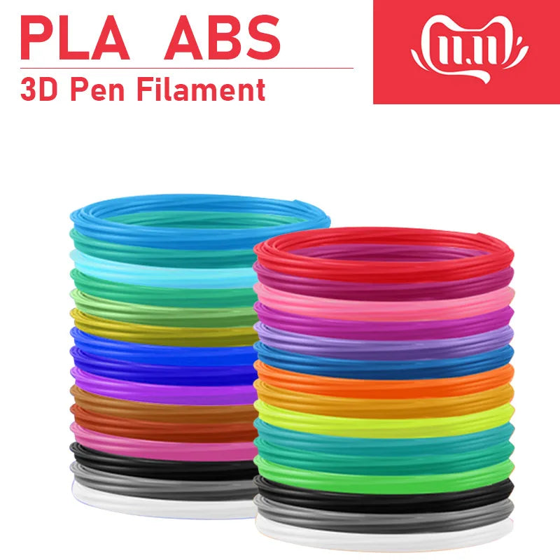 Filamento PLA para Pluma 3D | Diámetro 1.75mm | Materiales de Impresión 3D | 200M/150M/100M/90M/50M | Bolsa al Vacío