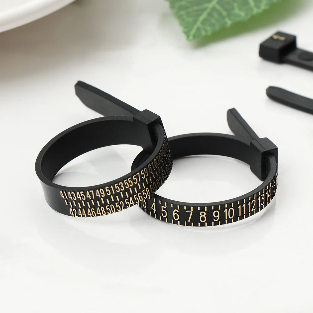 Medidor de Anillos UK/US Oficial: Herramienta de Accesorios para Joyería con Dimensiones Británicas/Americanas para Hombres y Mujeres