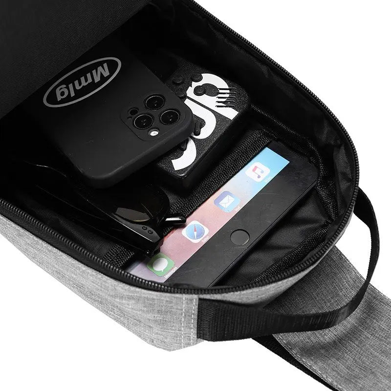 Bolso de Pecho Casual Oxford para Hombre con Puerto de Carga USB - Bandolera Outdoor, Bolso Cruzado y Bandolera para Hombres