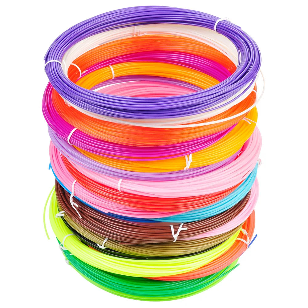 Filamento PLA para Pluma 3D | Diámetro 1.75mm | Materiales de Impresión 3D | 200M/150M/100M/90M/50M | Bolsa al Vacío