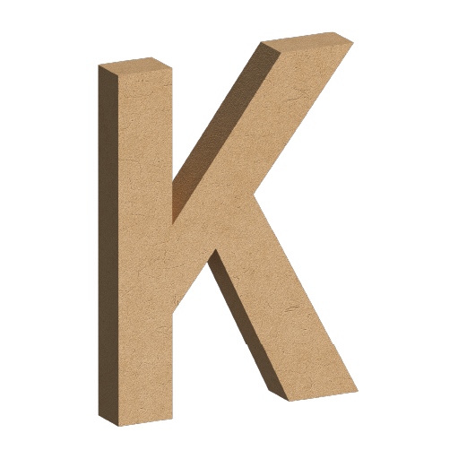 Letra Decorativa de MDF 60cm de Alto | Varios Grosores | Ideal para Eventos, Fachadas y Decoración Interior
