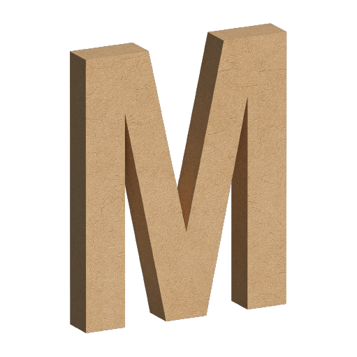 Letra Decorativa de MDF 60cm de Alto | Varios Grosores | Ideal para Eventos, Fachadas y Decoración Interior