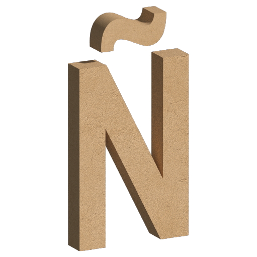 Letra Decorativa de MDF 60cm de Alto | Varios Grosores | Ideal para Eventos, Fachadas y Decoración Interior