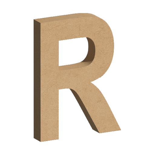 Letra Decorativa de MDF 60cm de Alto | Varios Grosores | Ideal para Eventos, Fachadas y Decoración Interior