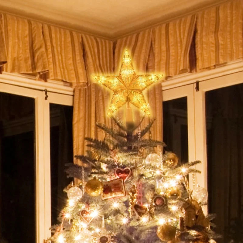 Estrella LED para Árbol de Navidad - Decoración Navideña para Hogar y Fiestas