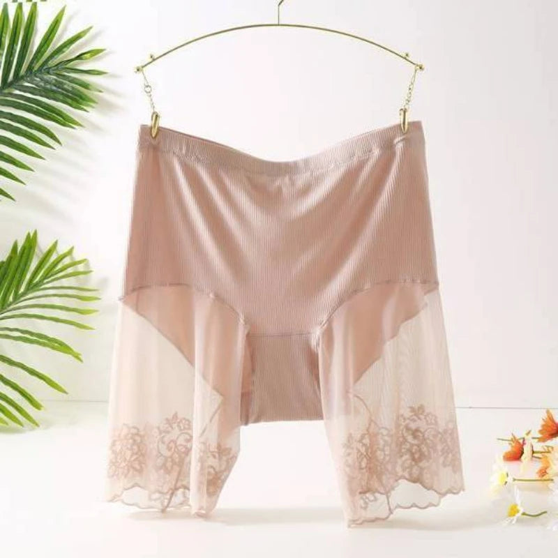 Pantalones Cortos de Seguridad Plus Size para Mujer con Encaje - Pantalones Antirrozaduras