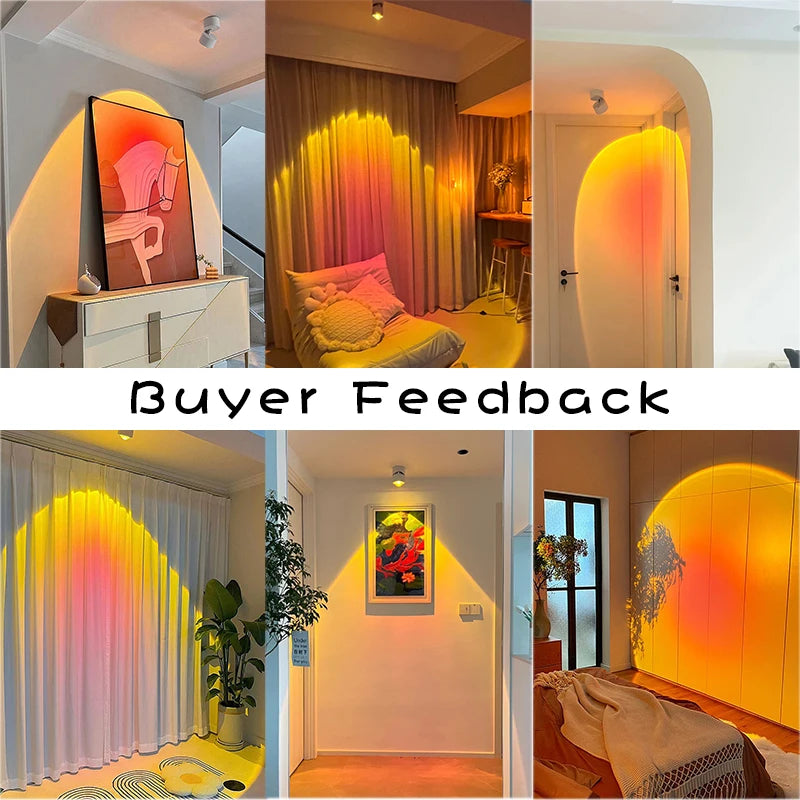Nueva Lámpara Led de Puesta de Sol, Lámpara de Techo LED Empotrada o Montada en Superficie para Iluminación de Puntos Interiores - Decoración para Sala de Estar, Dormitorio y Pasillo