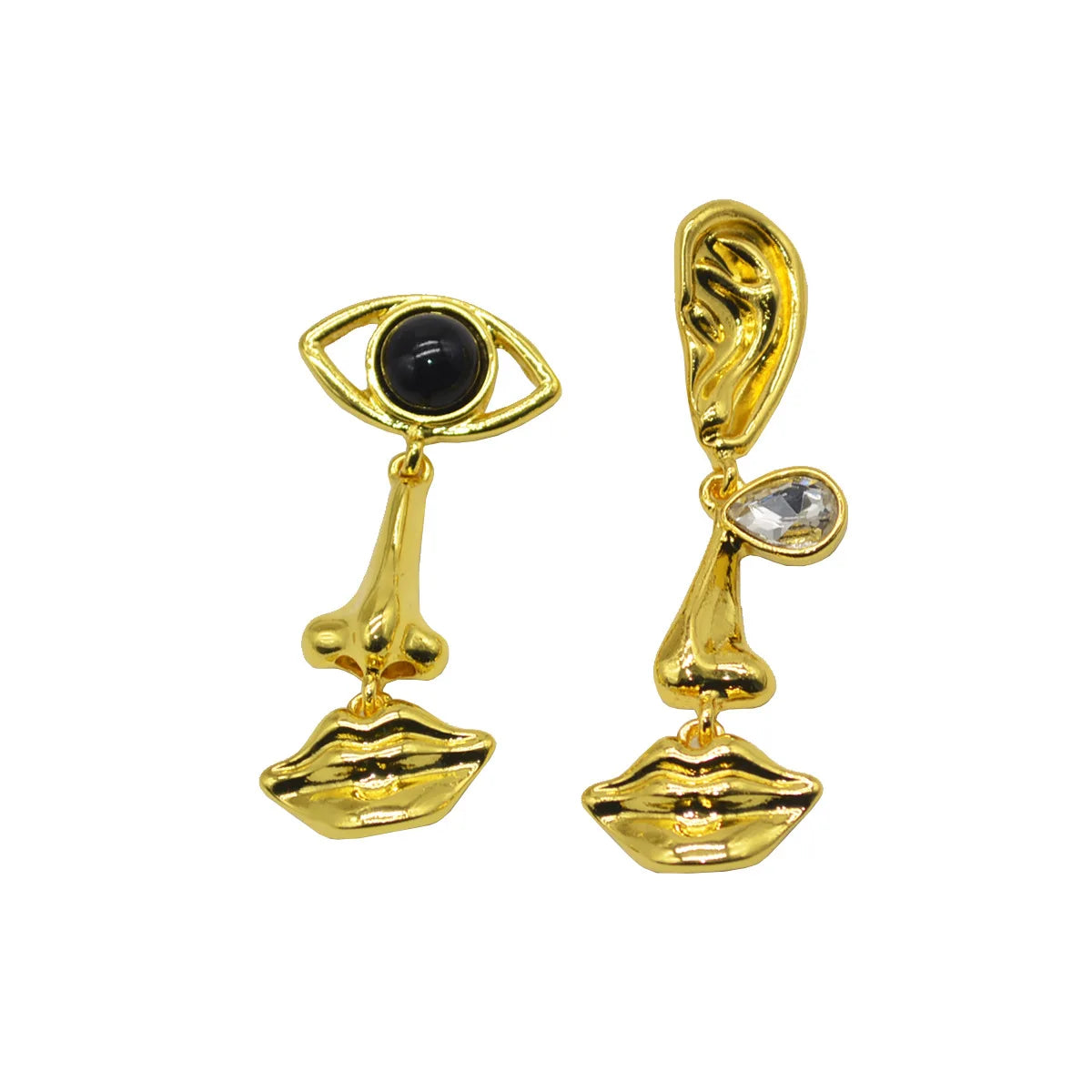 Pendientes de Ojo de Metal Retro para Mujer | Joyería Exagerada de Estilo Fresco