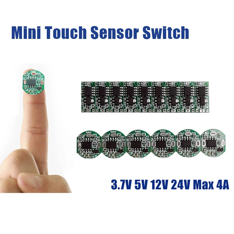 Miniinterruptor Táctil Inteligente para el Hogar, Controlador con Sensor Regulable para Tiras de Luces LED, DC3.7-24V, Ideal para Armarios y Pasillos