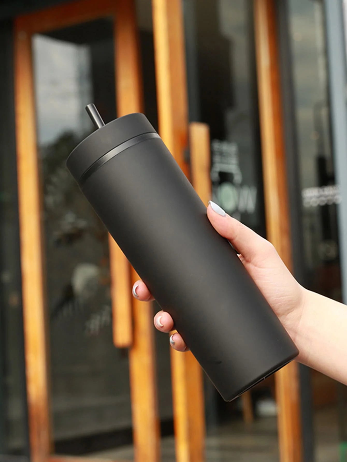 Vaso Tumbler con Tapa y Popote | Copa de Plástico Doble Capa para Jugos, Bebidas y Más | Regalo para Fiestas y Festivales