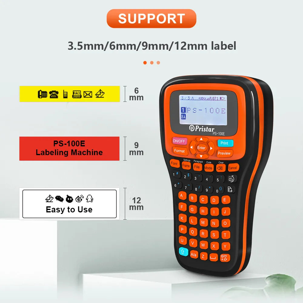 Impresora de Etiquetas Portátil PS100E - Etiquetadora Inalámbrica Similar a Brother P-Touch con Cinta TZe231