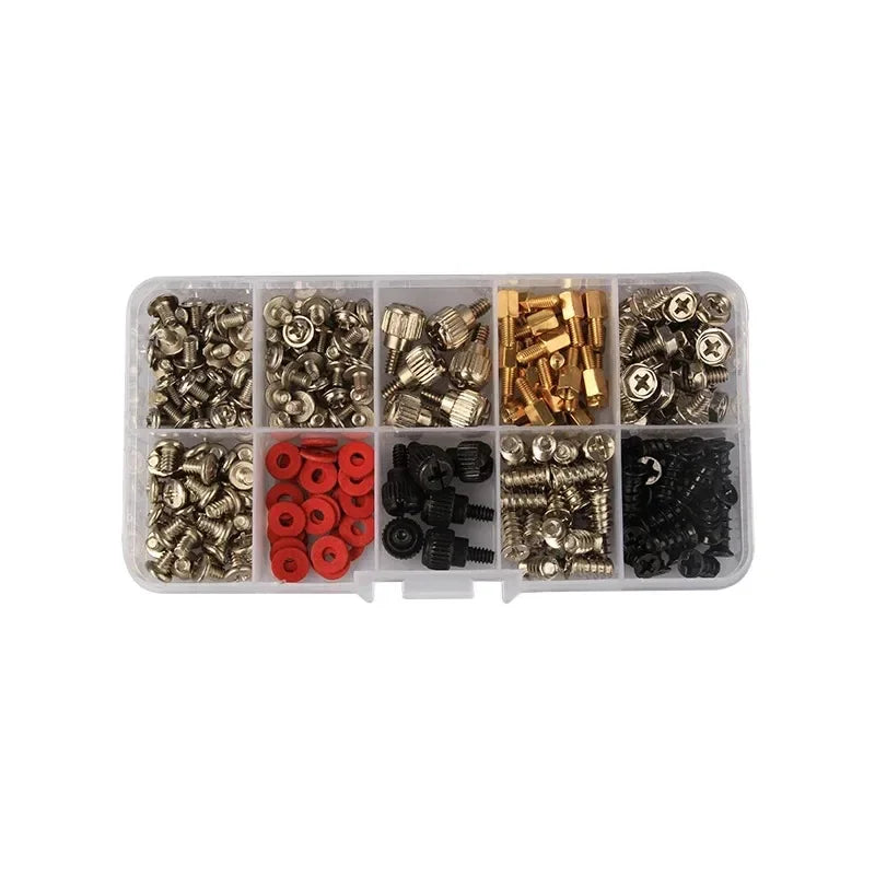 Kit de 228 Piezas de Tornillos para Computadora - Accesorios para Placa Madre, Montajes, Ventiladores y Discos Duros
