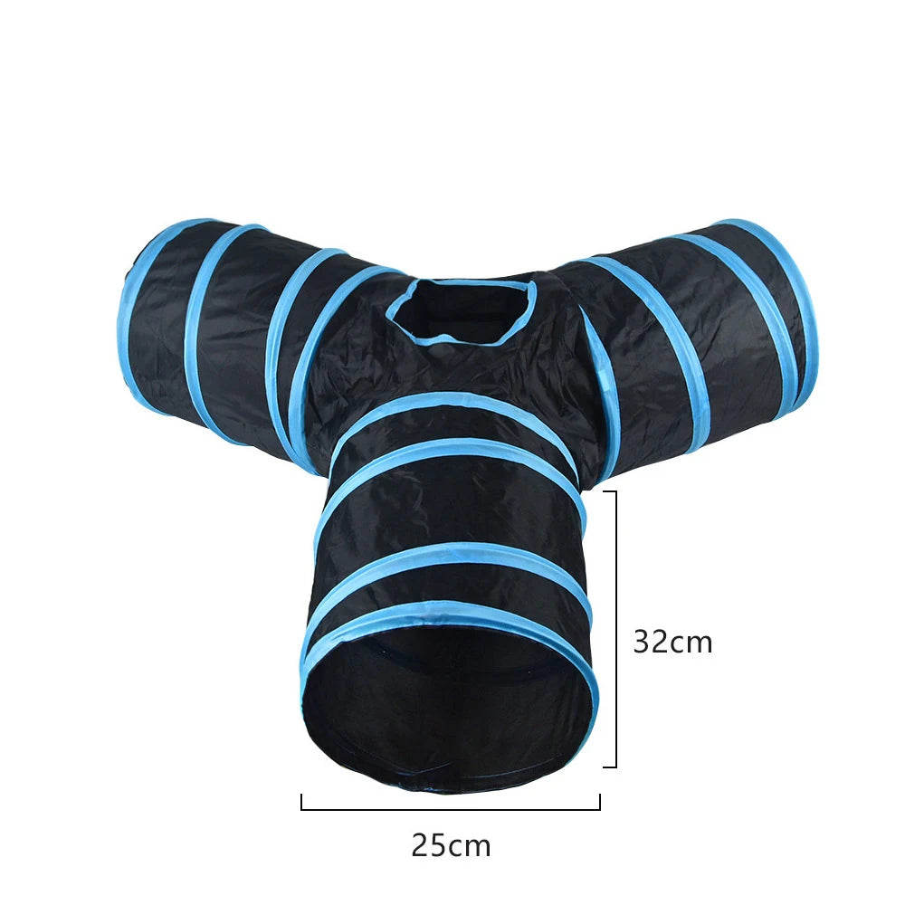 Sonajero para Gatos y Túnel de Papel Arrugado, Juguetes para Gatos Pequeños, Túnel Plegable de Poliester y Algodón, Tienda y Juguetes para Gatos, 21 Piezas