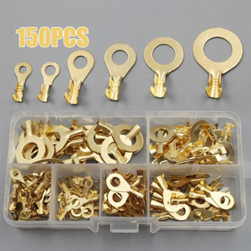 150pcs/set Conector Redondo DJ431 Terminal O-Type de Cobre Presionado, Lugs y Terminales Eléctricos