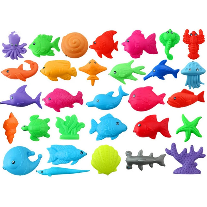 Juego de Pesca Magnética para Niños, Juguete de Agua con Caña de Pescar y Peces de Colores, Ideal para Baño y Piscina