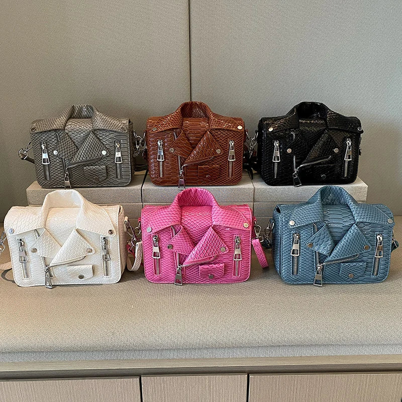 Top Brand Shoulder Bag Tote 2023 Trend Lapel Jacket Women's Bag  Purse Fashion Rivets Zipper Female Crossbody Bag Luxury Handbag
