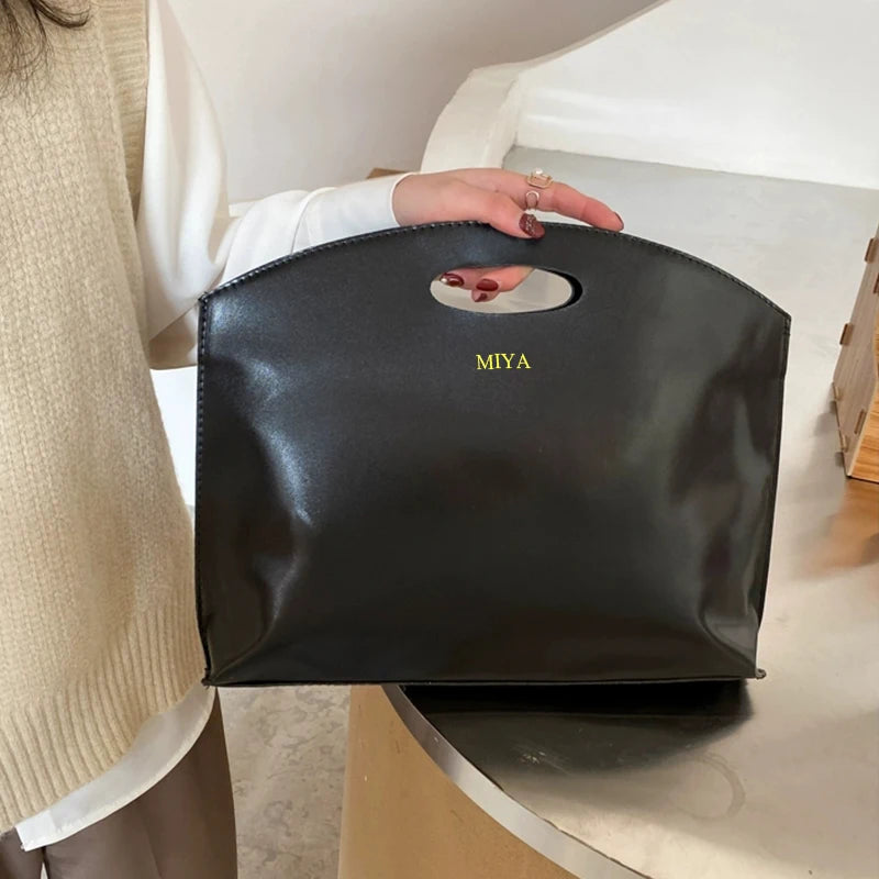 Maletín de Negocios para Mujer - Bolso de Mano Elegante para Laptop, Gran Capacidad, PU Leather