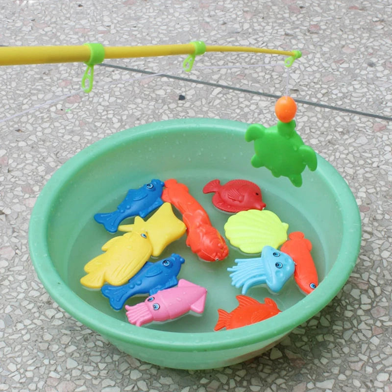 Juego de Pesca Magnética para Niños, Juguete de Agua con Caña de Pescar y Peces de Colores, Ideal para Baño y Piscina