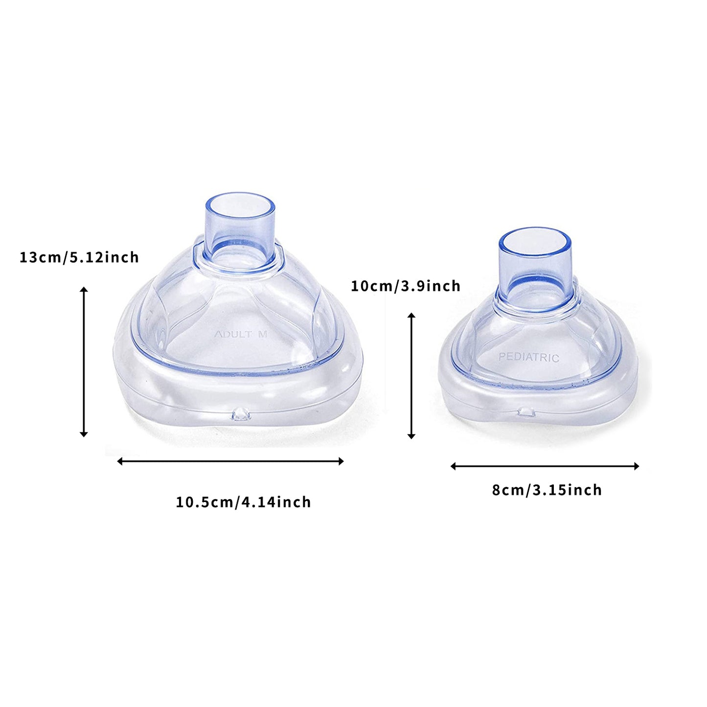 Kit de Primeros Auxilios Antiasfixia para Adultos y Niños - Mascarilla de Emergencia con Válvula Respiratoria (4 Piezas, 2 Tamaños)