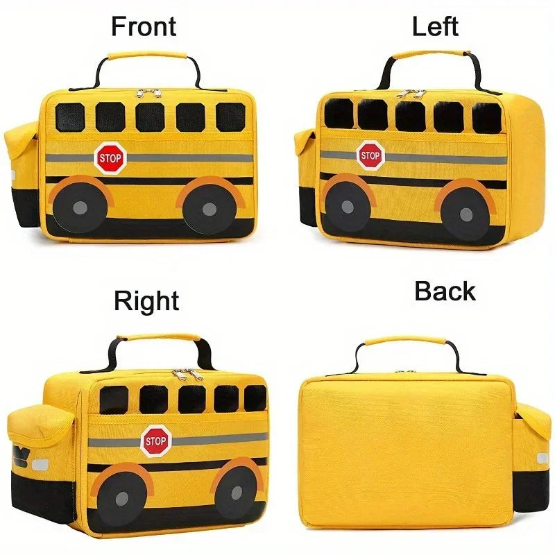 Bolsa Térmica Infantil de Carrito, Bolsa de Comida para Picnic con Diseño de Dibujos Animados, Ideal para Camping y Uso Diario